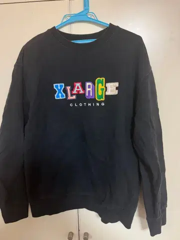 XLARGE 블랙 맨투맨 XL