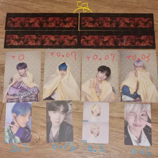 방탄소년단 페르소나 포토카드 (뷔, 랩몬 제이홉, 슈가, 정국)