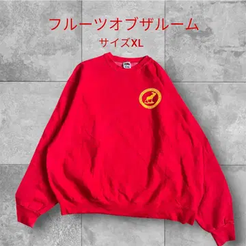 프룻 오브 더 룸 맨투맨 빨간색 레드 XL 남성용 여성용 구제 의류