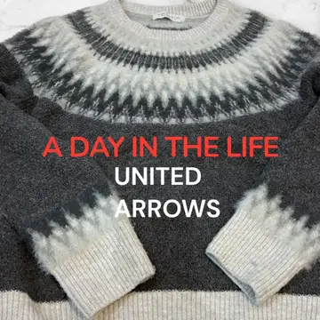 A DAY IN THE LIFE 스웨터 노르딕 무늬 그레이