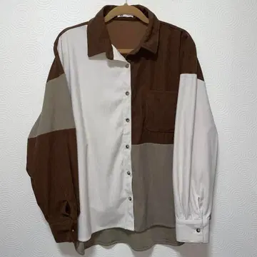 자바 새상품급 패널 디자인 긴팔 셔츠 캐주얼 심플 M