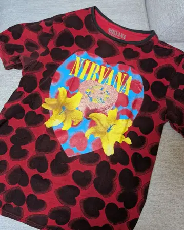 00s NIRVANA 하트 쉐이프 박스 T셔츠 XL