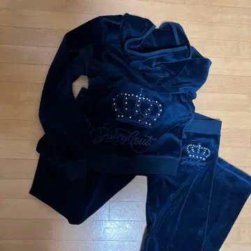 Juicy Couture 네이비 벨로아 팬츠 셋업 하자품