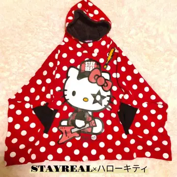 새상품급 헬로키티 STAYREAL 락키티 후드 부착 트레이닝복