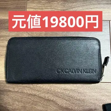 CALVIN KLEIN 블랙 장지갑 가죽 가격 인하 OK