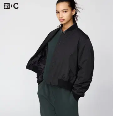 [ 미사용 새상품 ] UNIQLO C 보머 자켓 블랙 [ M 사이즈 ]