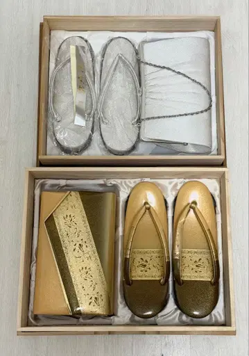 사용 적음 2개 세트 일본 정통의상 소품 조리 백