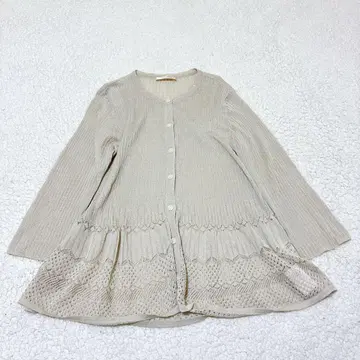 대세일! [DEICY] 시스루 니트 롱 가디건(40) 베이지 고급