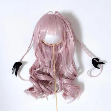 8~9인치 딜러제 가발 핑크 롱 MDD DDH 등에