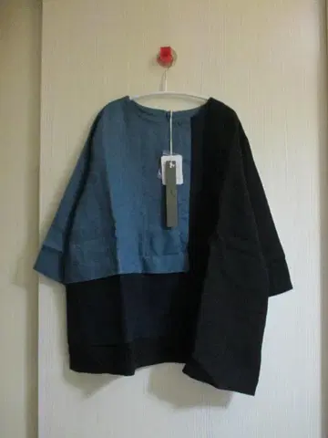 08맵 08mab 별주 풀오버 6부 소매 14수 린넨 바이컬러