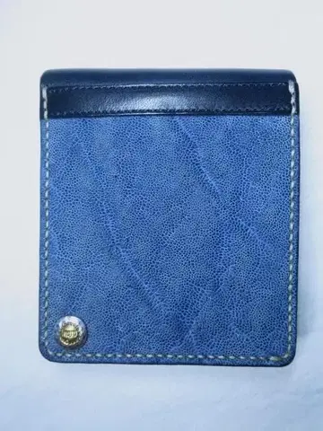 MOTO 네이비 나염 엘리펀트 숏 지갑 W1 모토 가죽 지갑