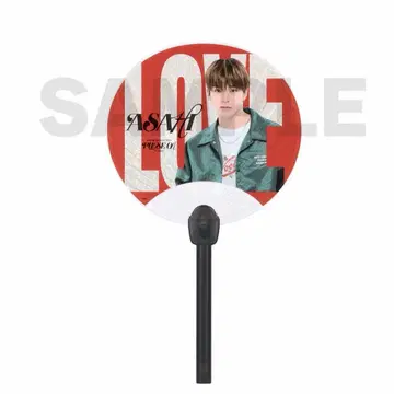 K-POP 아이돌 부채 빨간색과 화이트