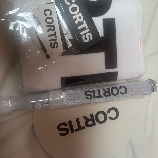 코르티스 릴리즈파티 슬로건 응원봉 스티커 부채 미개봉