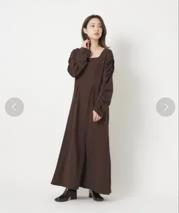 CIAOPANIC 레이어드 롱 원피스 브라운 프리 사이즈