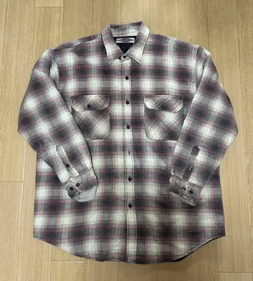 퀼팅 옴브레 체크 플란넬 셔츠