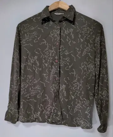 ladies 추상 무늬 그레이 셔츠 사이즈 11