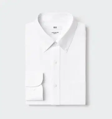 UNIQLO 유니클로 논아이론 저지 셔츠 긴팔 화이트 M