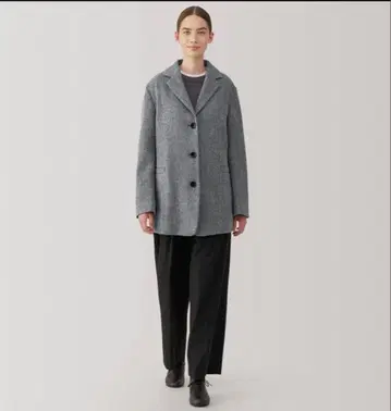 무인양품 MUJI 여성 재생 울 혼방 자켓 코트