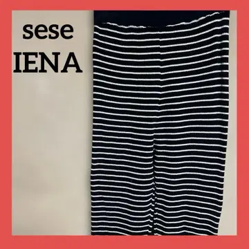 sese 이에나 보더 니트 팬츠 일본제 네이비