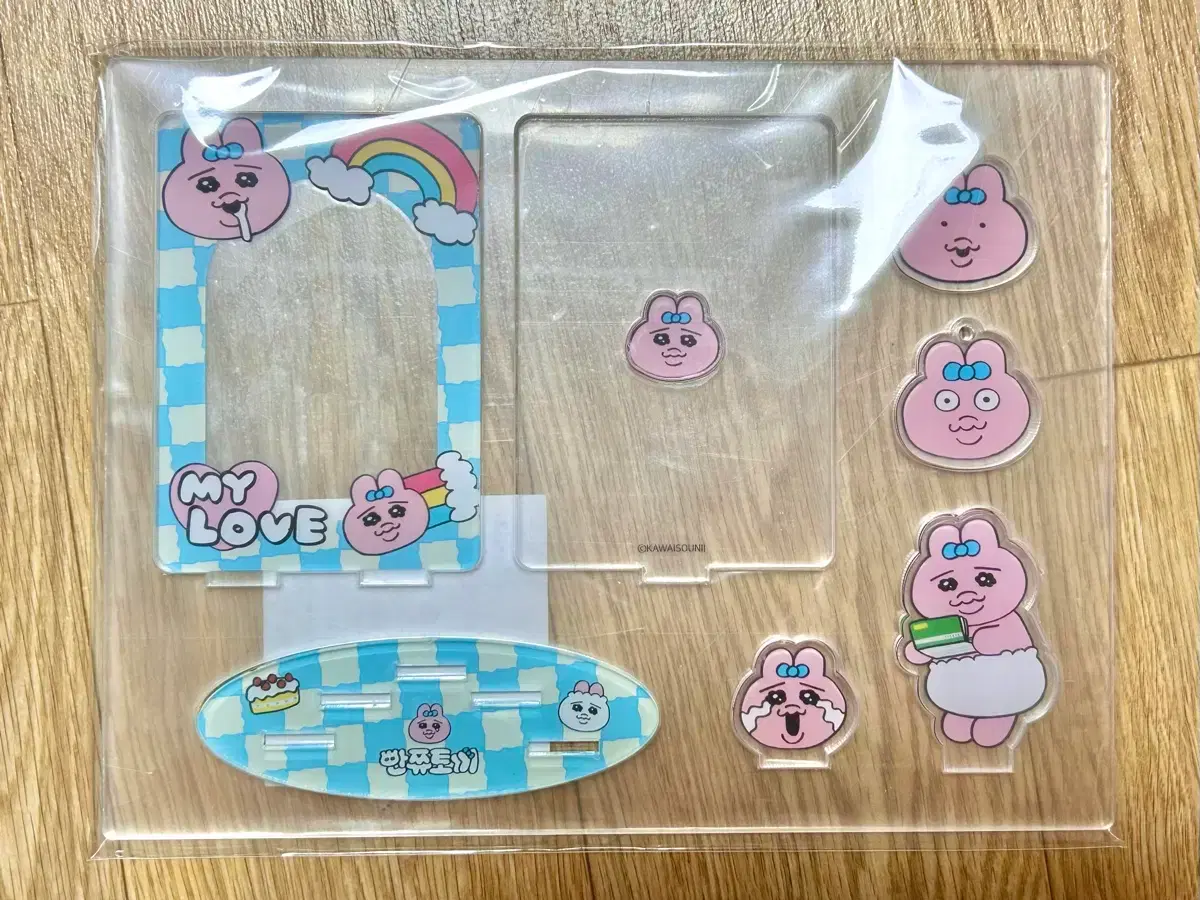 [Ppanjju Rabbit] Photocard Acrylic Stand (Blue)