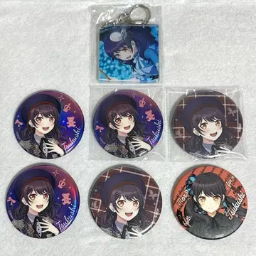 뱅드림 후타바 츠쿠시 캔뱃지 아크릴 키링 (7점 세트)