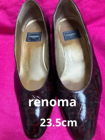 renoma 다크 브라운 크로커다일풍 하이힐