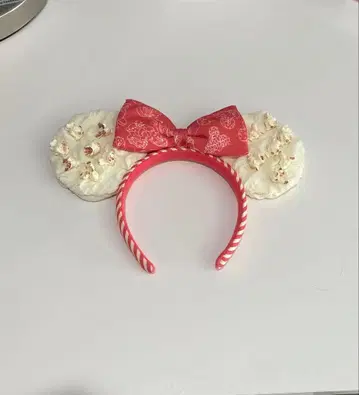미니 마우스풍 머리띠 팝콘 장식