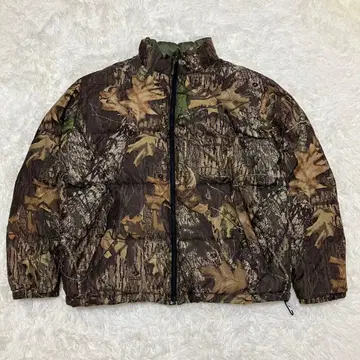 00s L.L.Bean 구스 다운 자켓 리버서블 리얼 트리 L