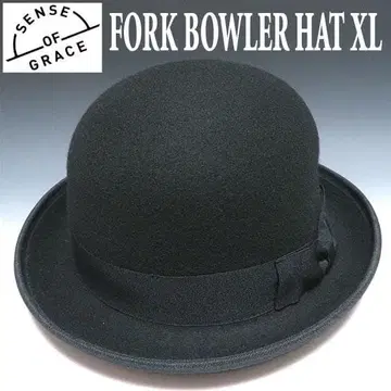새상품 센스 오브 그레이스 펠트 울 보울러 햇 XL 블랙 빅 사이즈
