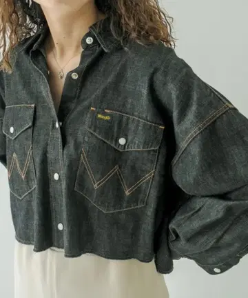 Wrangler mysti 별주 웨스턴 데님 셔츠