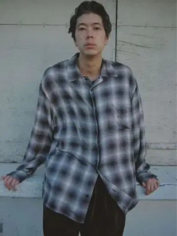 LIDNM PEACH RAYON OMBRE SHIRT