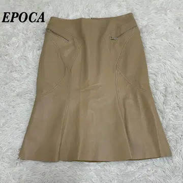 에포카 EPOCA 램 가죽 스커트 양가죽 38 베이지