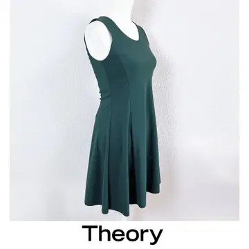 띠어리 스트레치 슬리브리스 드레스 원피스 그린 P