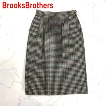 A4981 브룩스브라더스 타이트 스커트 롱 울 브라운 9