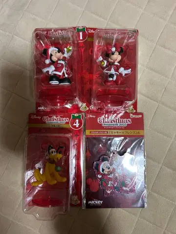 디즈니 크리스마스 오너먼트 복권 4종 세트