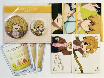 free! 하즈키 나기사 벌스데이 캔뱃지 세트 클리어 브로마이드 2019