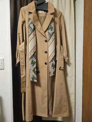 LADYMADE/레디메이드/스카프 벨트 플레어 트렌치/후카다 쿄코 착용