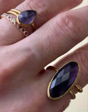 Biju mam 비쥬마 자수정 반지 프리 사이즈