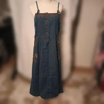 데님 블루 살로펫 버튼 포함