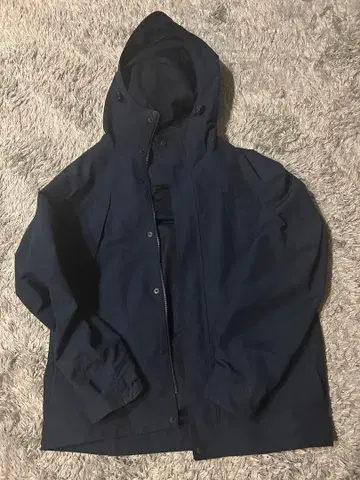 [ UNIQLO ] 윈드프루프 오버 사이즈 마운틴 후드티 네이비