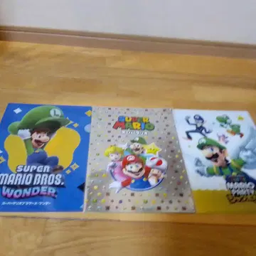 슈퍼 마리오 시리즈 클리어 파일 3장 세트