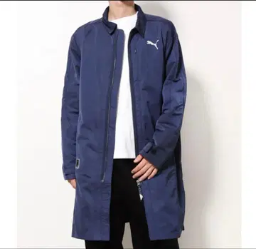새상품 푸마 롱 코트 네이비 발수 가공 M 사이즈