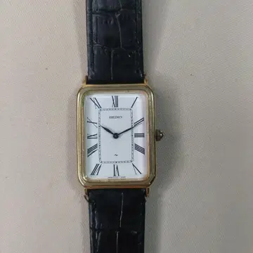 SEIKO 아날로그 손목시계 화이트/골드