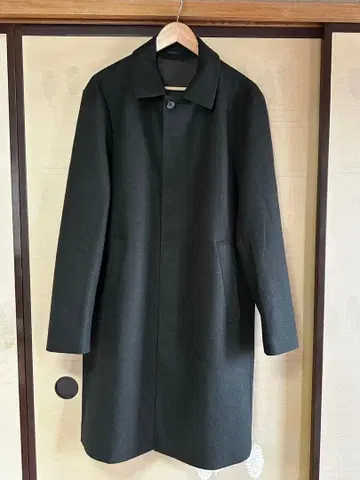 GLOBAL WORK 다크 그린 울 스텐카라 코트