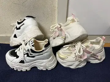 통굽 스니커즈 24cm 2족 세트