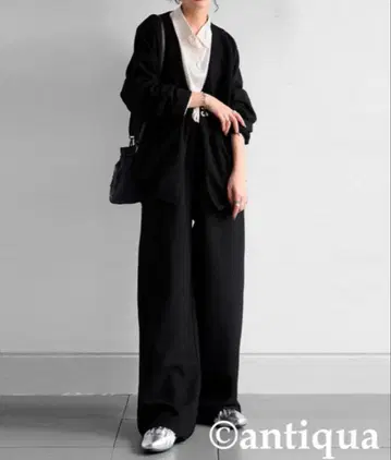 안티카 분또 노카라 자켓 분또 스트레이트 팬츠 세트