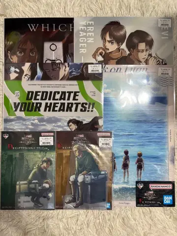 제일복권 진격의 거인 D상 리바이 E상 엘빈 포스터