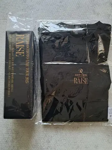 도모토 코이치 RAISE LIVE 응원봉 롱 슬리브 T셔츠 은색 테이프