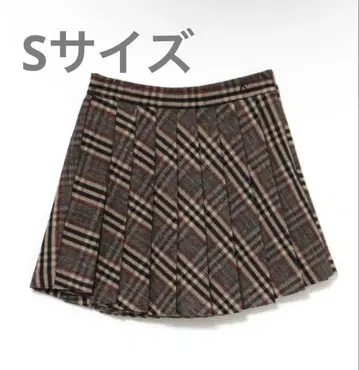 andmary Monica check pleats mini skirt