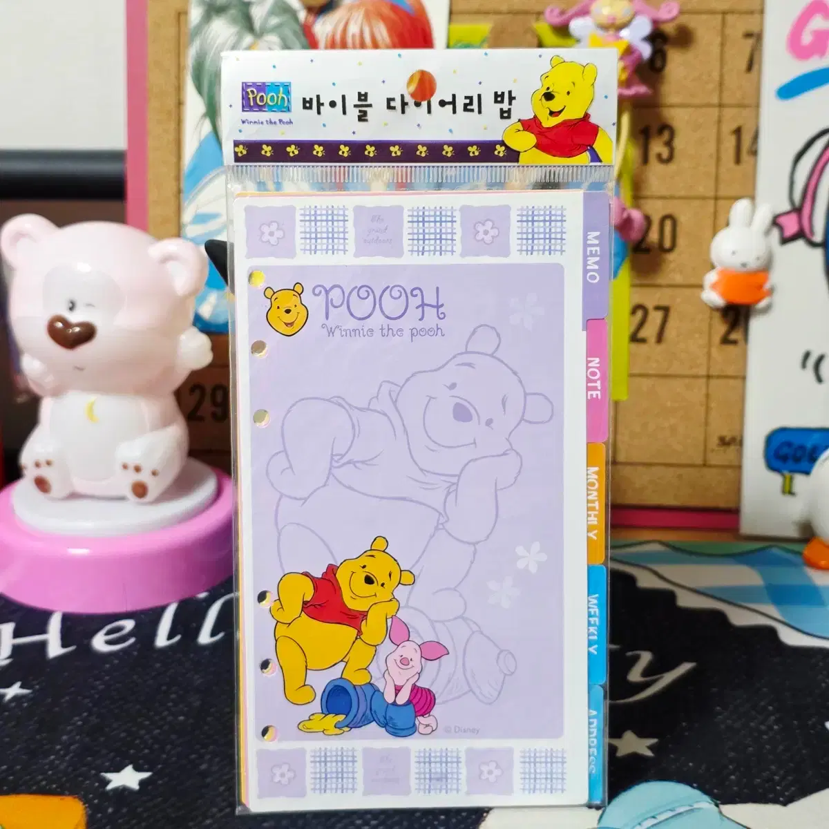 Vintage Stationery Disney Winnie the Pooh 6-Ring Diary Photo Index